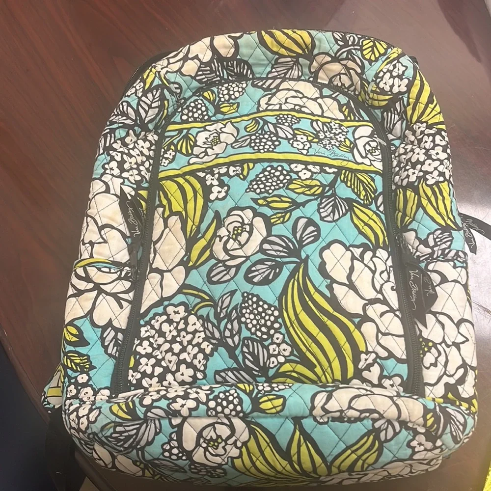 Vera Bradley Island Blooms laptop backpack Vera Bradley Island Blooms Small Quilted Backpack Daily  main image 2